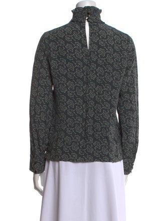 Vanessa Bruno Floral Print Turtleneck Sweatshirt