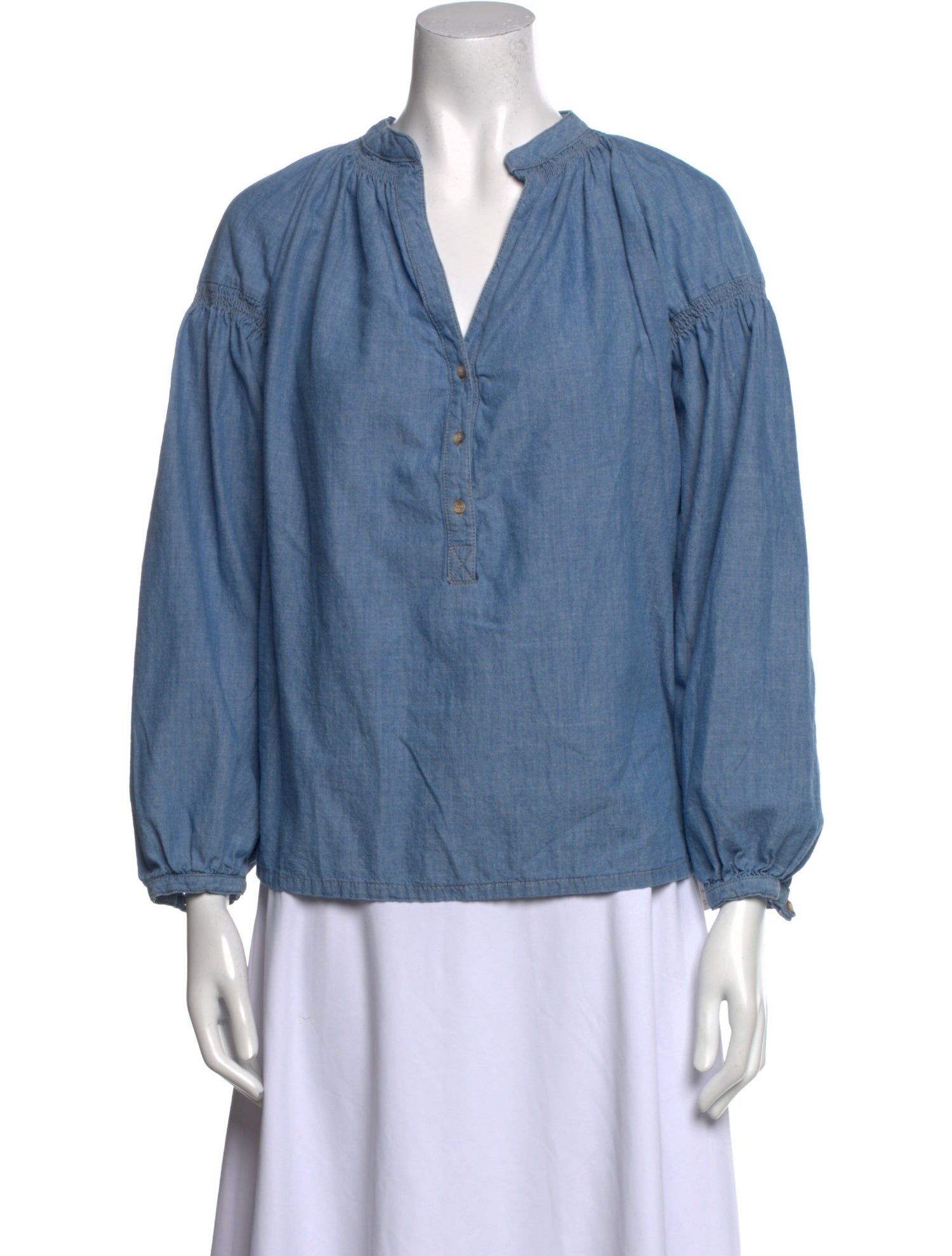 Vanessa Bruno V-Neck Long Sleeve Blouse