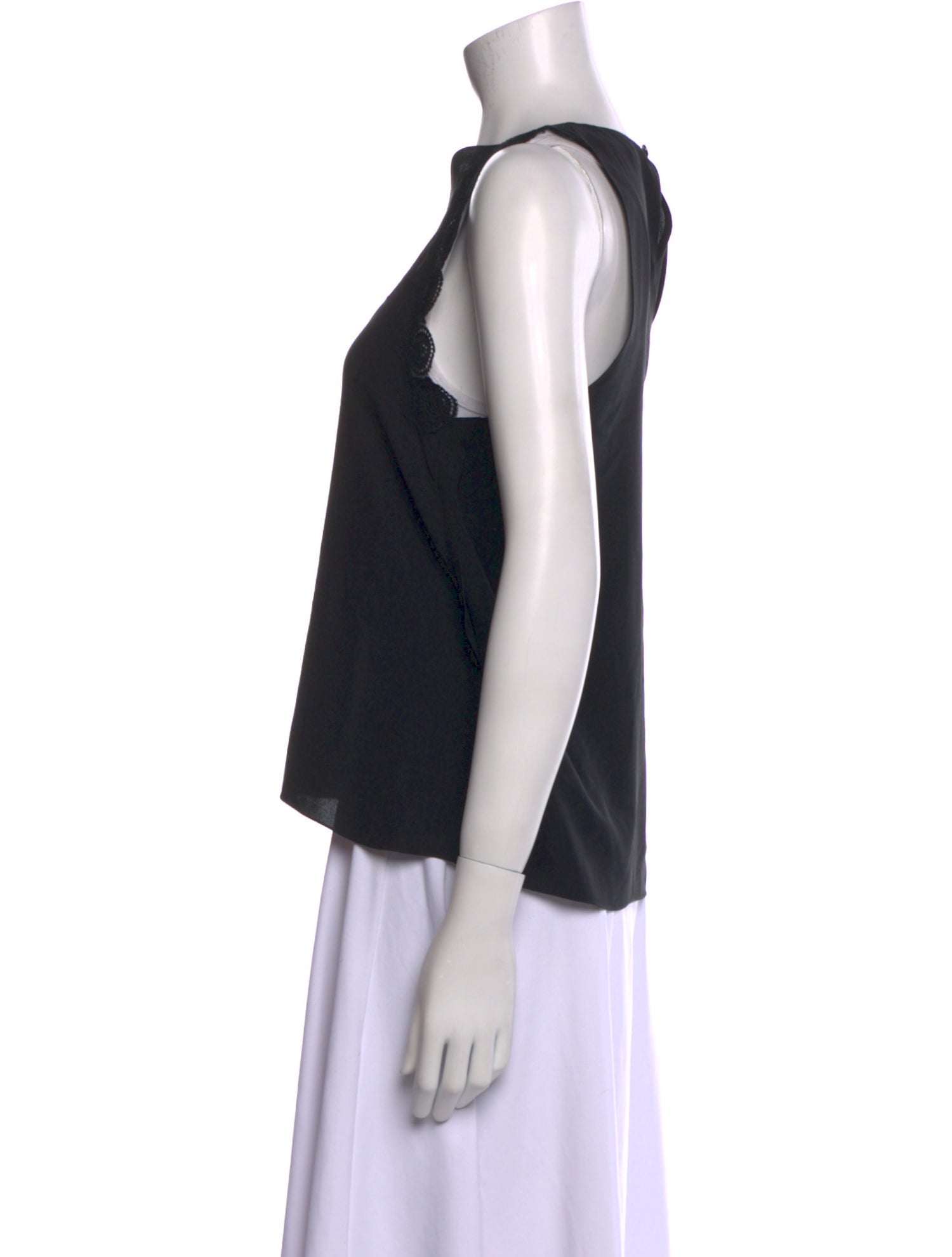 Vanessa Bruno Silk Bateau Neckline Top