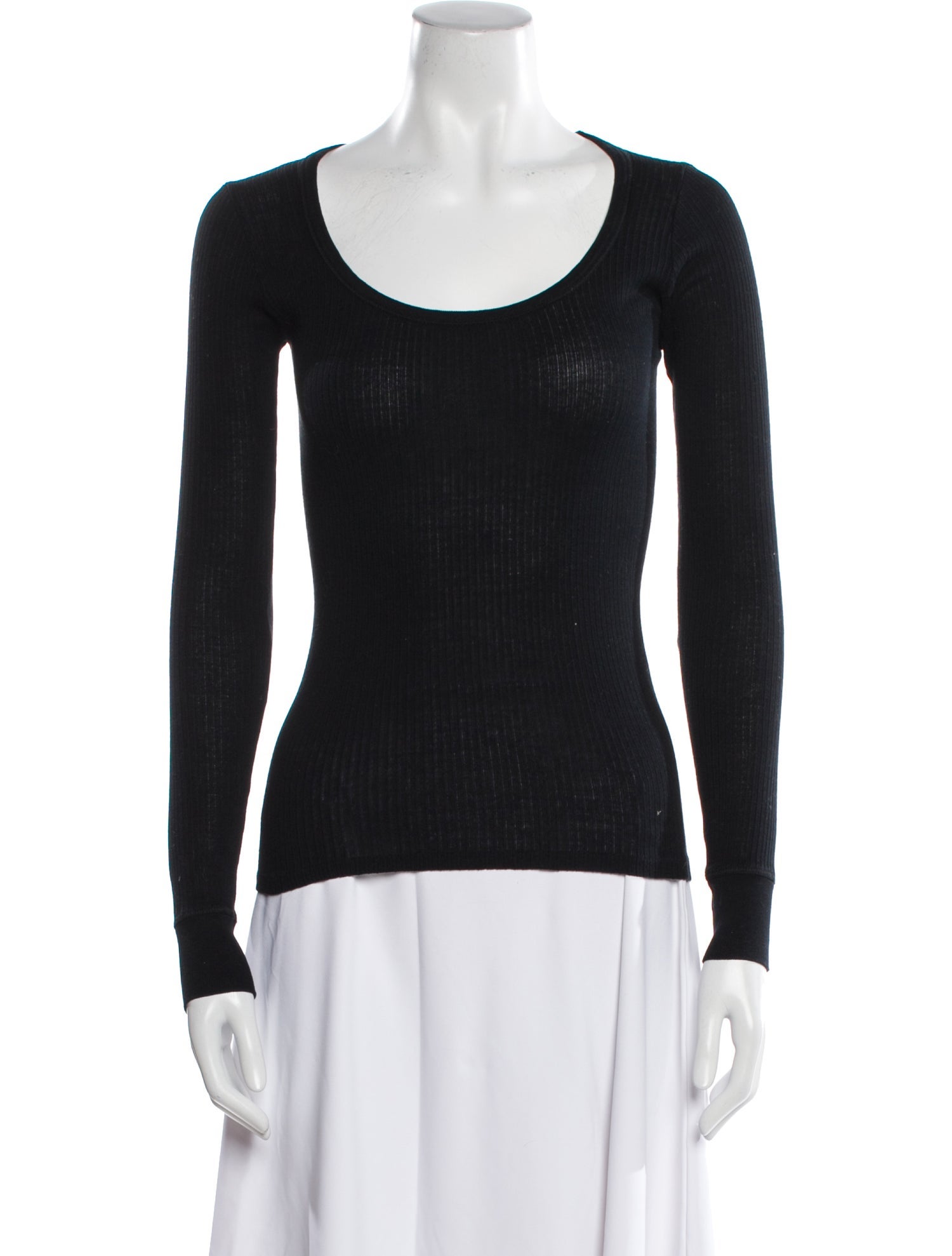 Vanessa Bruno Scoop Neck Long Sleeve Top