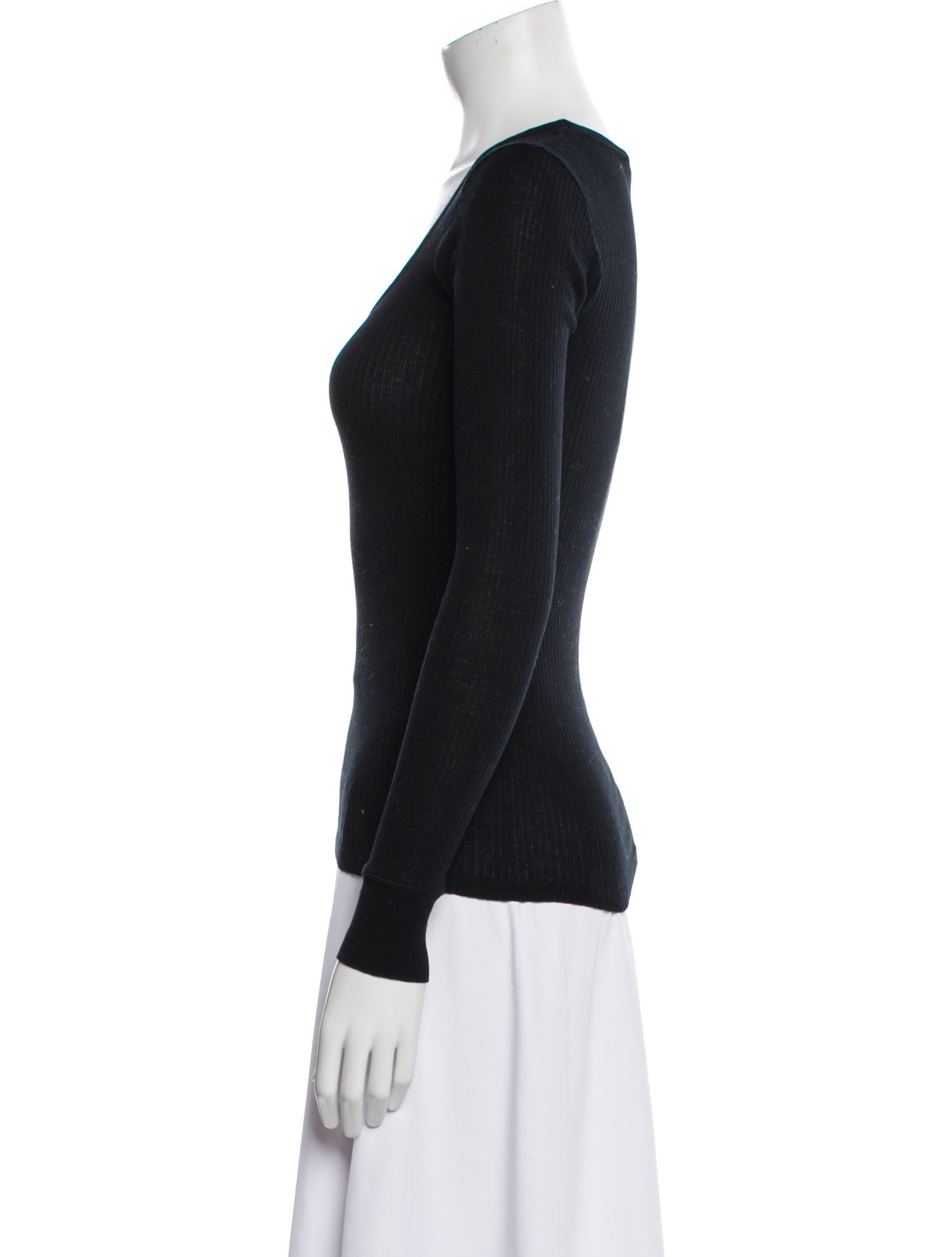 Vanessa Bruno Scoop Neck Long Sleeve Top