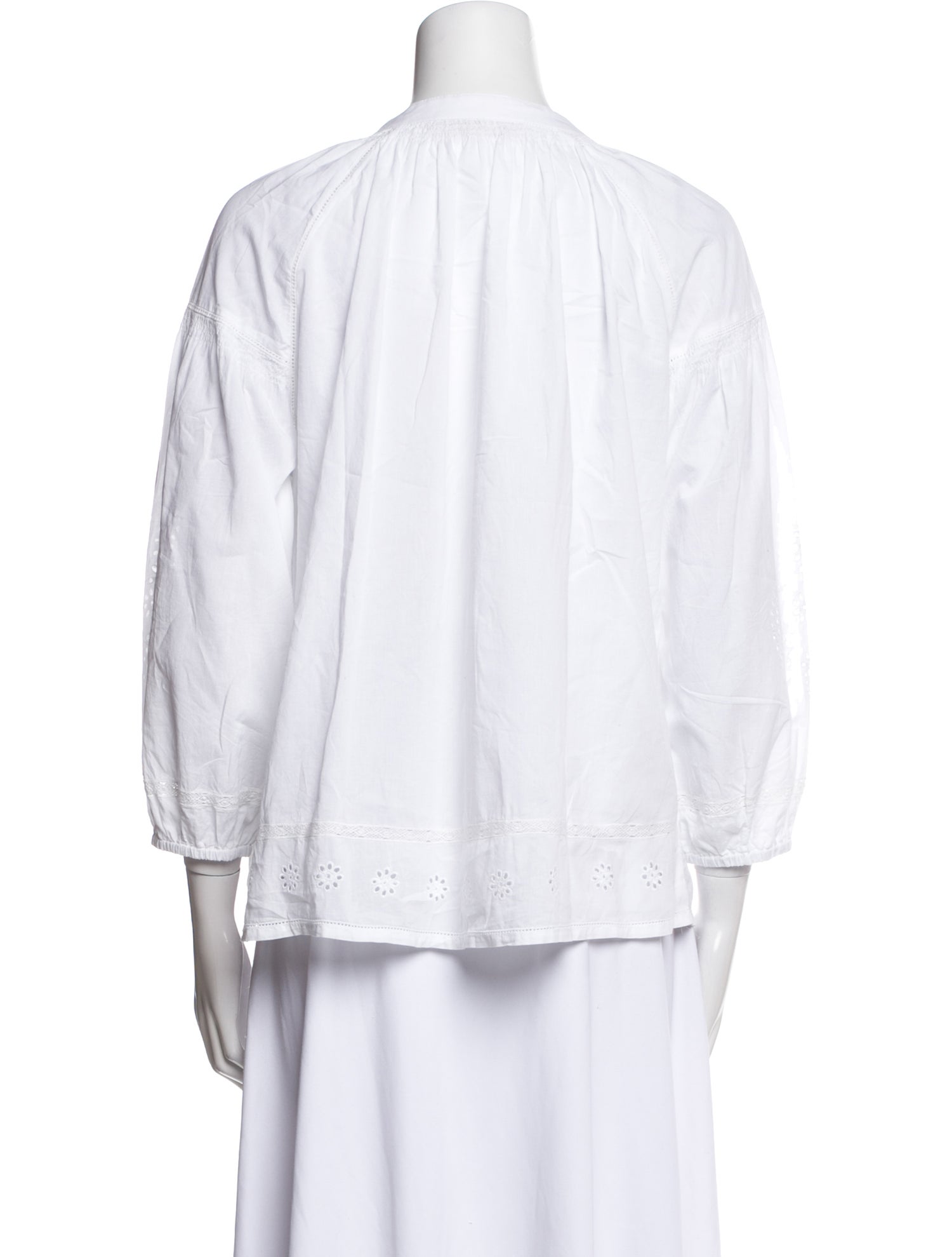 Vanessa Bruno V-Neck Three-Quarter Sleeve Blouse