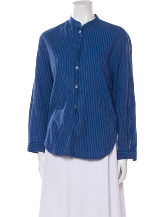 Vanessa Bruno Striped Long Sleeve Button-Up Top