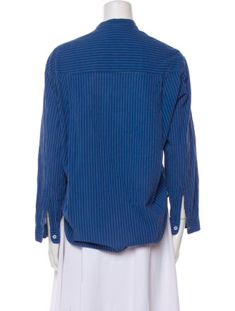 Vanessa Bruno Striped Long Sleeve Button-Up Top