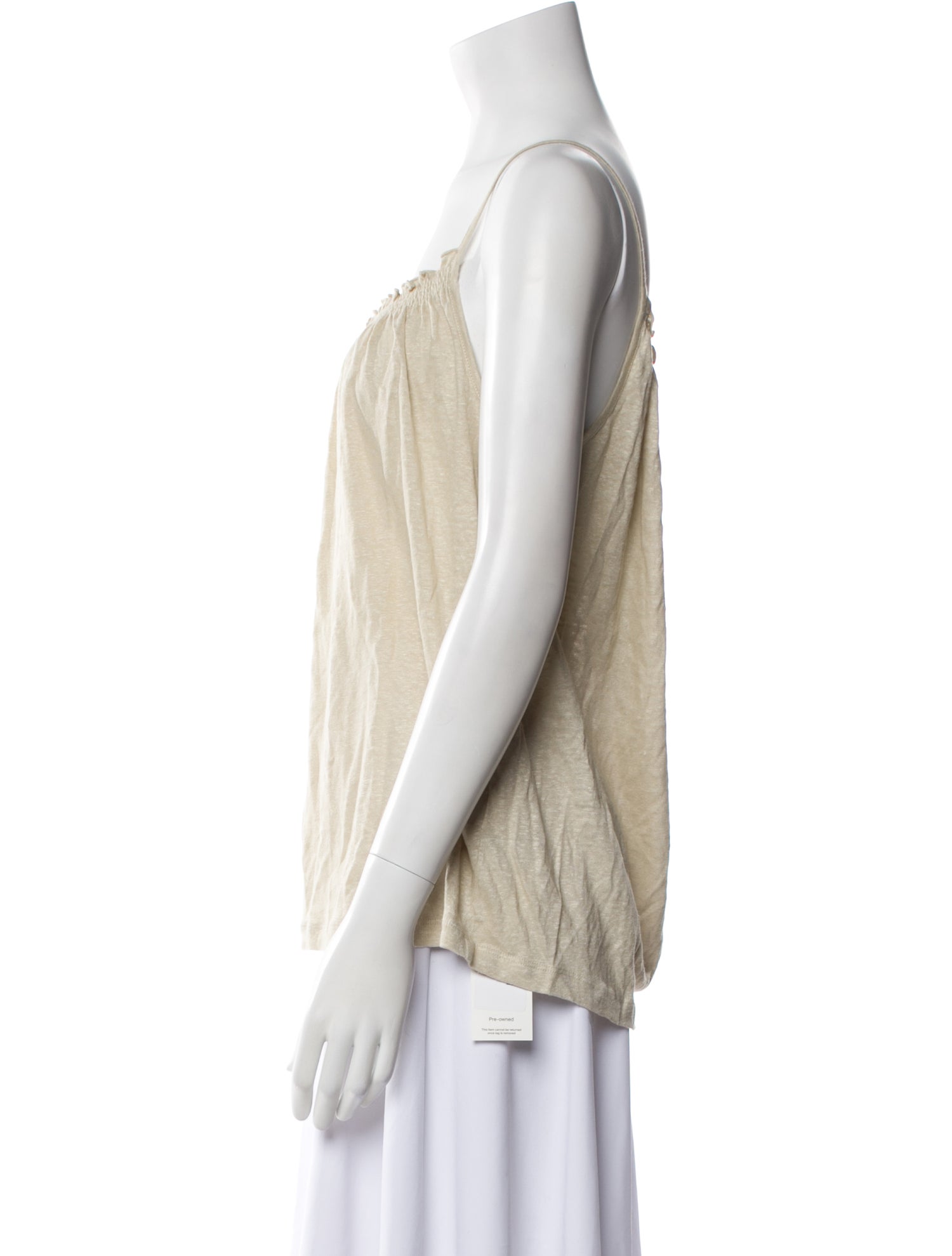 Vanessa Bruno Linen Square Neckline Top