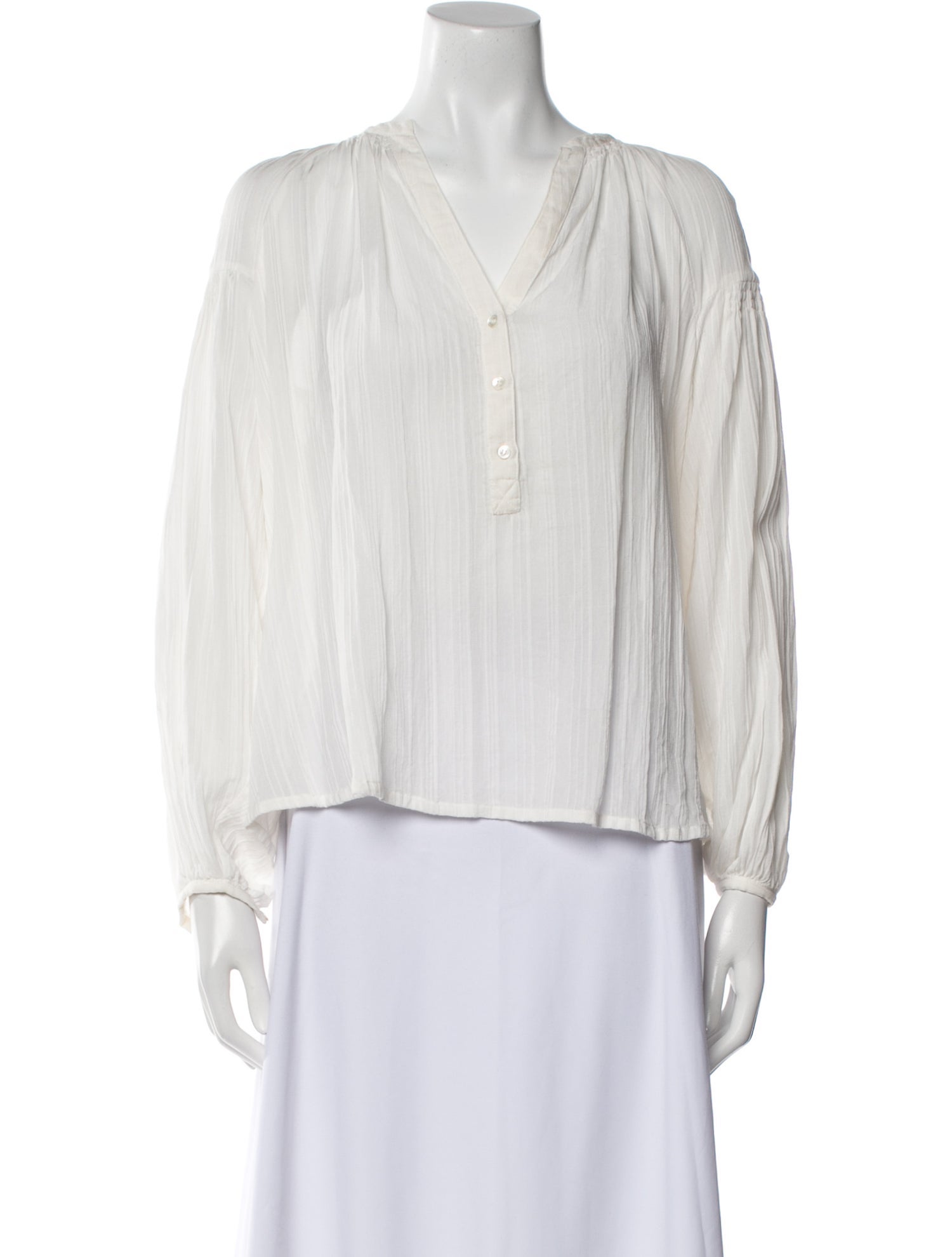 Vanessa Bruno V-Neck Long Sleeve Blouse