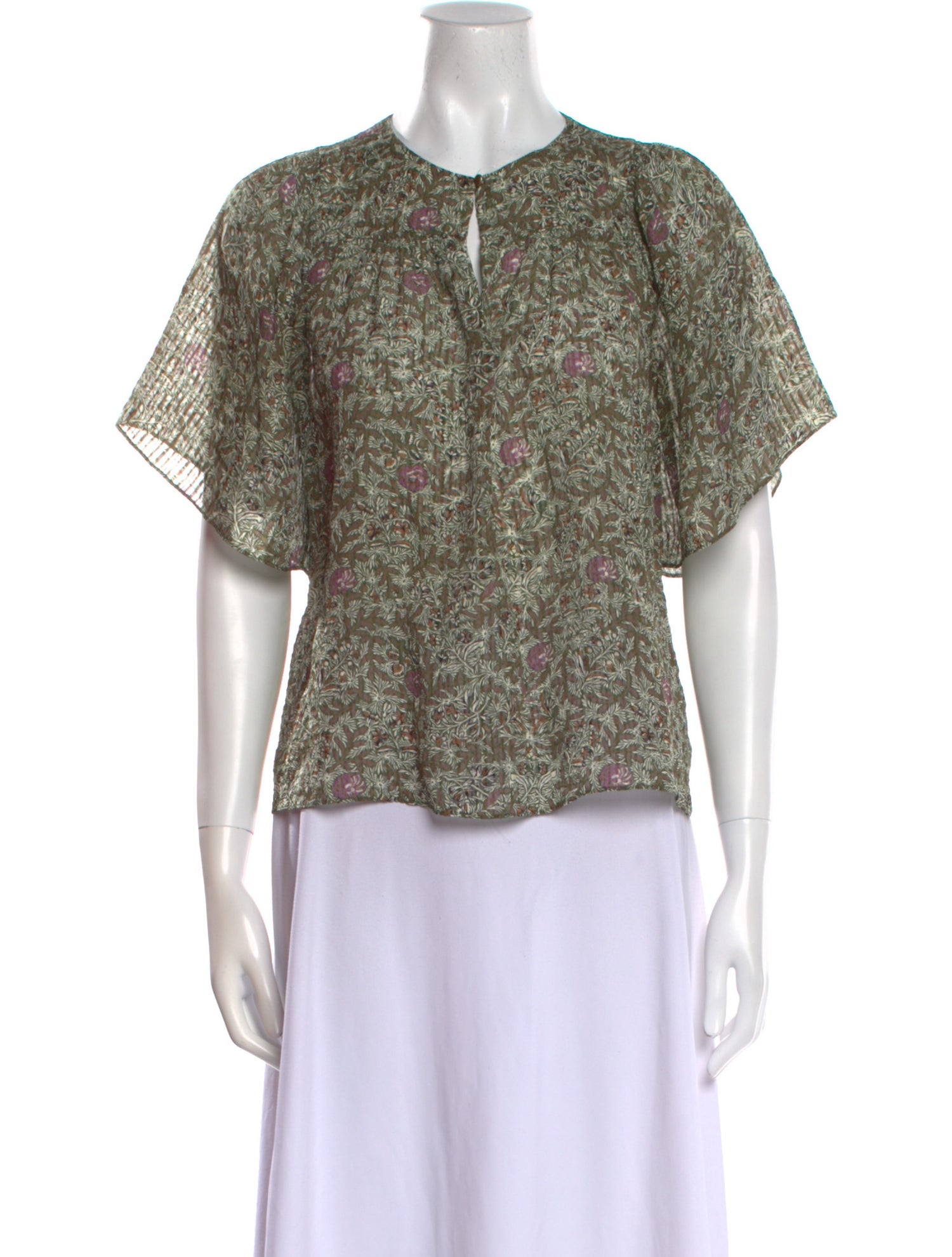 Vanessa Bruno Silk Floral Print Blouse