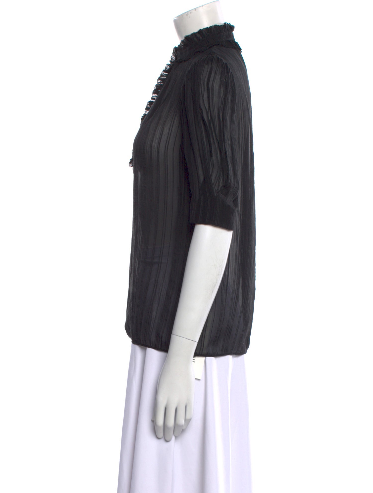 Vanessa Bruno Silk Mock Neck Blouse