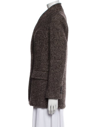 Vanessa Bruno Virgin Wool Tweed Pattern Blazer