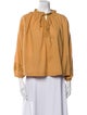 Vanessa Bruno Mock Neck Three-Quarter Sleeve Blouse