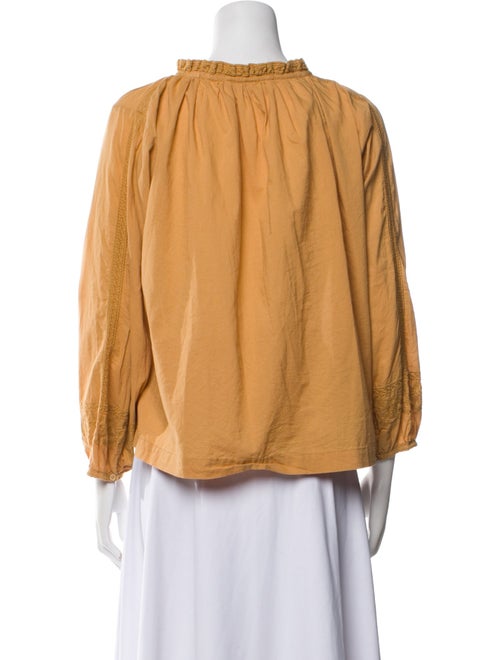Vanessa Bruno Mock Neck Three-Quarter Sleeve Blouse