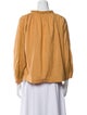 Vanessa Bruno Mock Neck Three-Quarter Sleeve Blouse