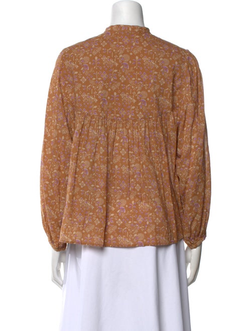 Vanessa Bruno Printed Mock Neck Blouse