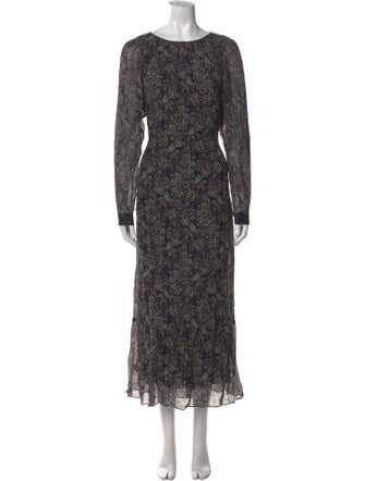 Vanessa Bruno Floral Print Long Dress