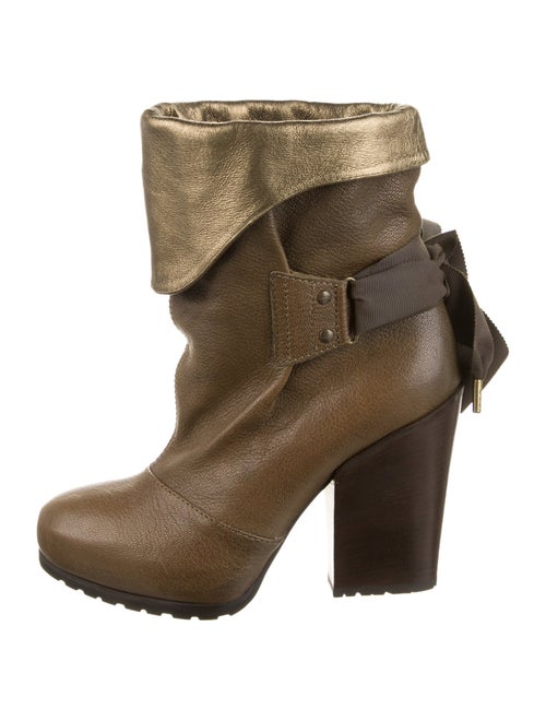 Vanessa Bruno Leather Colorblock Pattern Boots