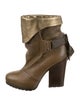 Vanessa Bruno Leather Colorblock Pattern Boots