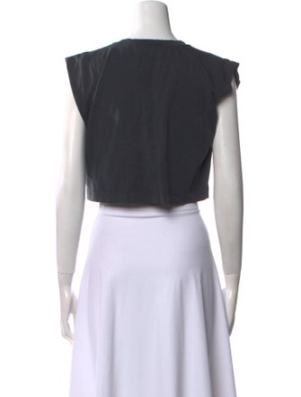 Vanessa Bruno Crew Neck Short Sleeve Crop Top