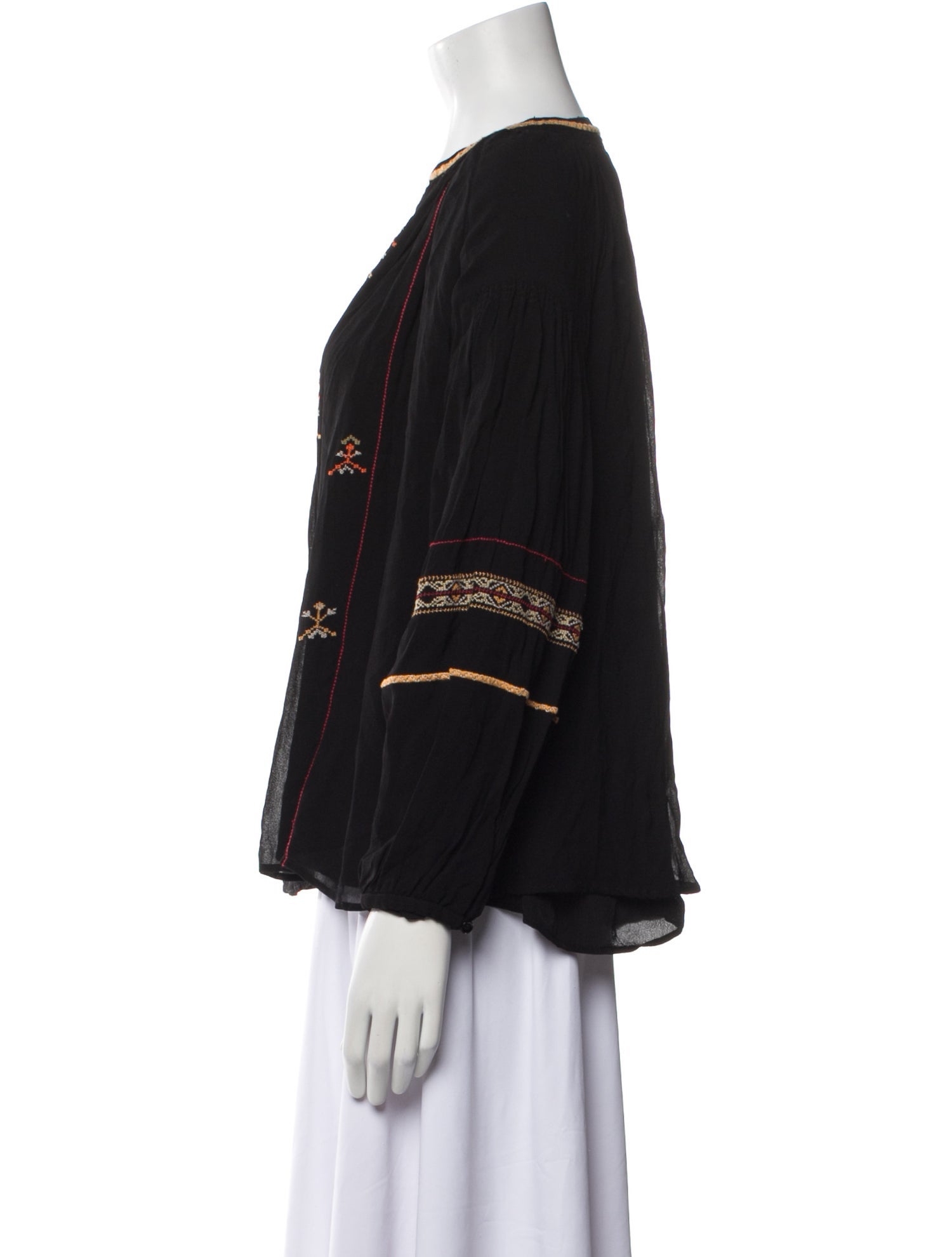 Vanessa Bruno Printed V-Neck Polo