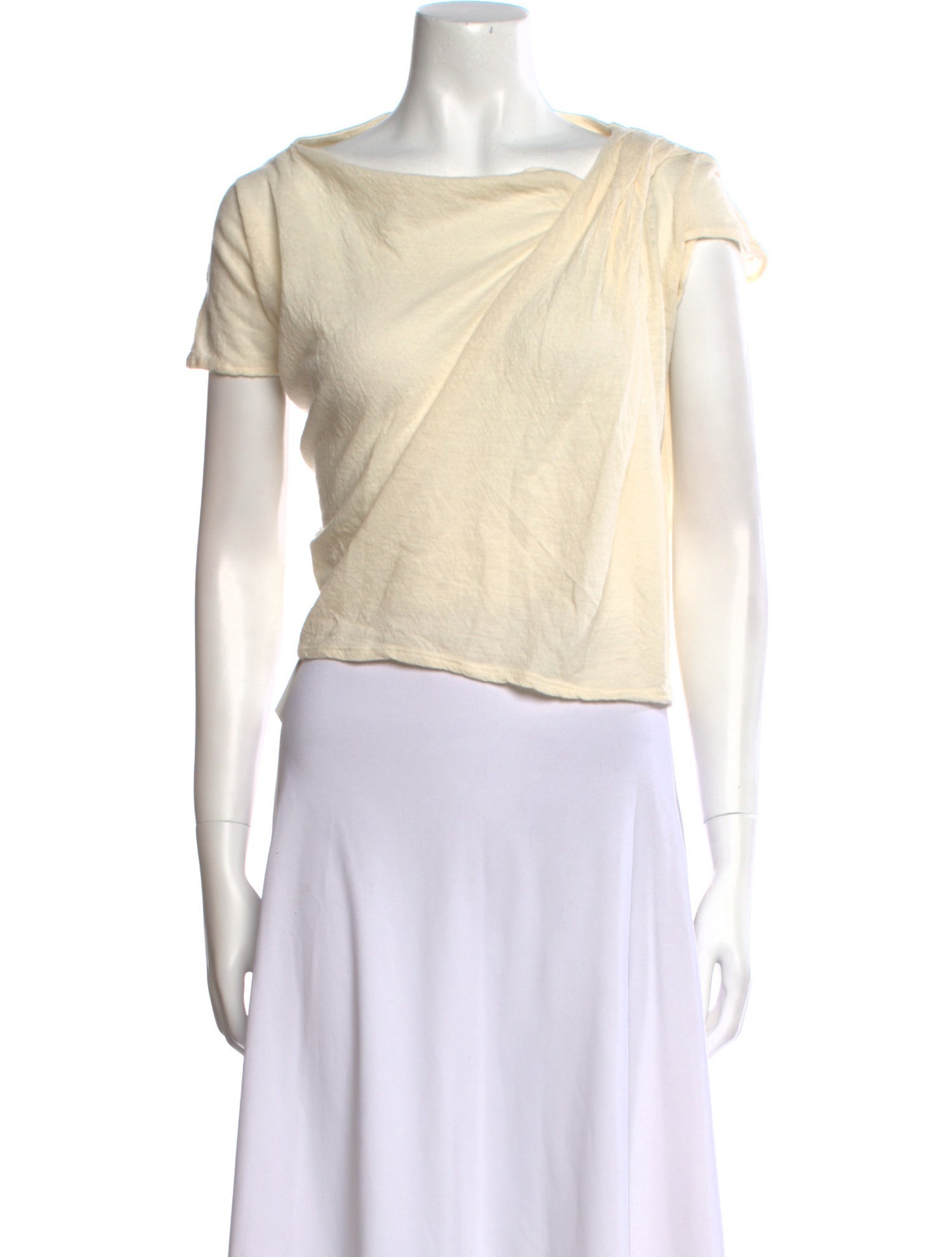 Vanessa Bruno Wool Cowl Neck Crop Top