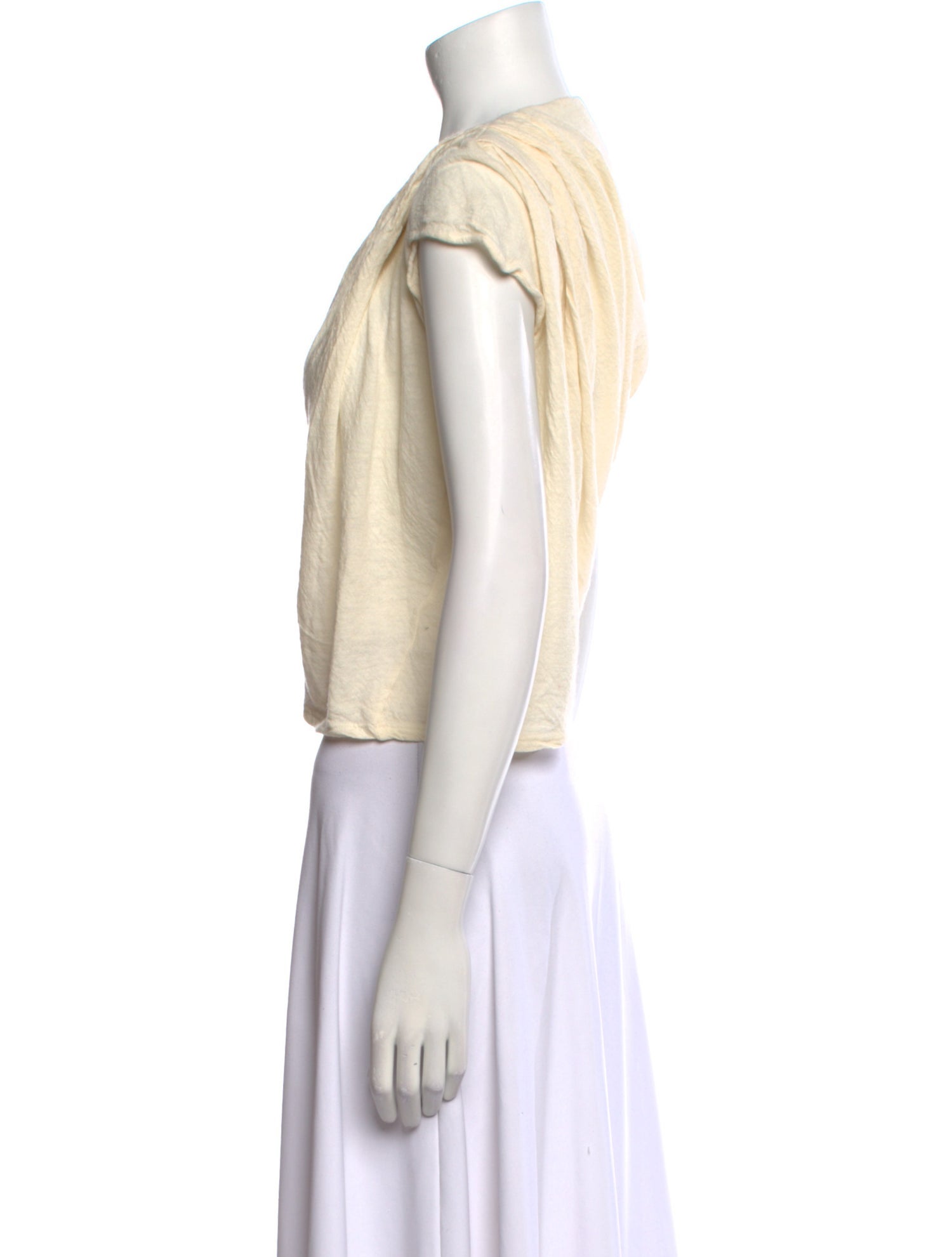 Vanessa Bruno Wool Cowl Neck Crop Top