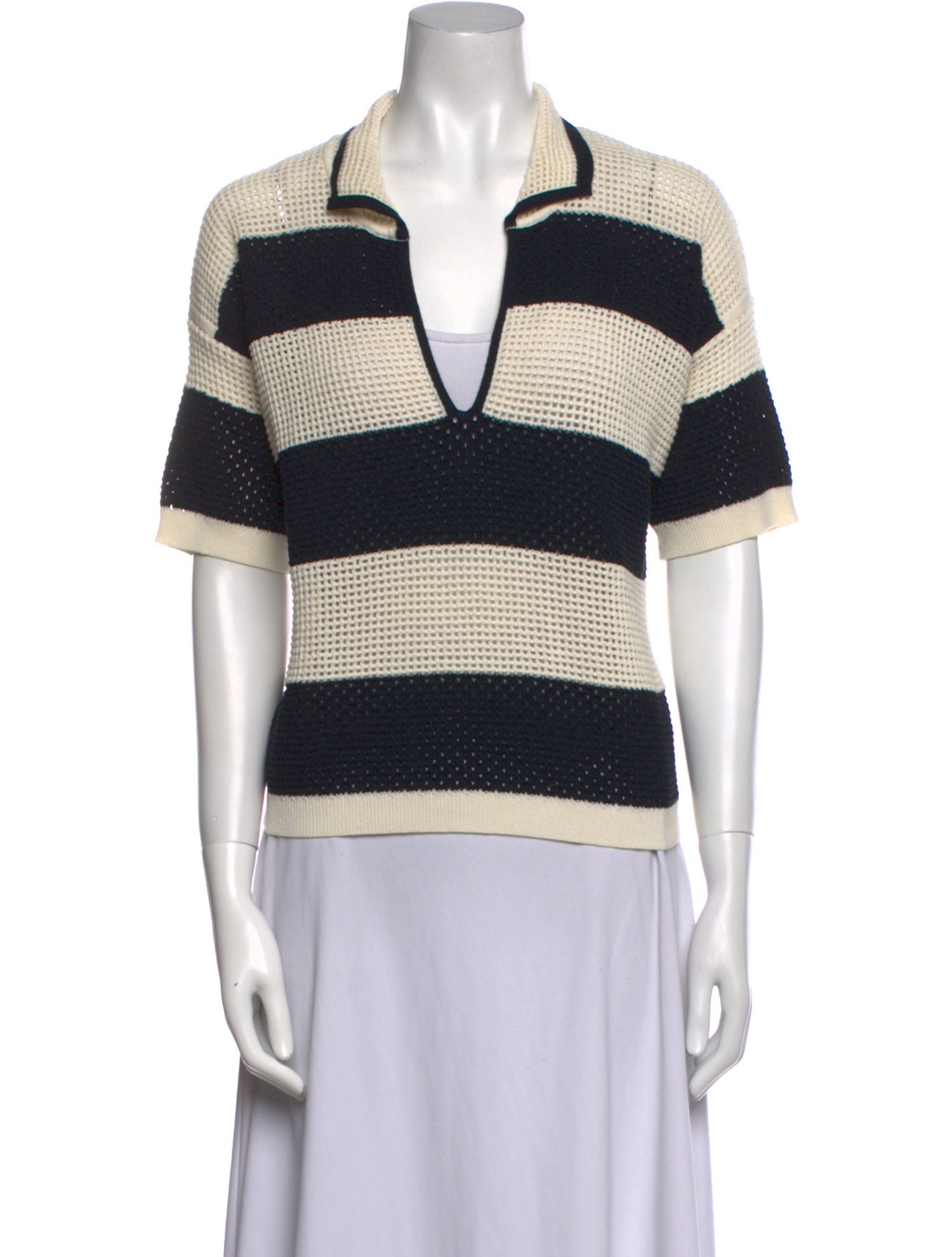 Vanessa Bruno Striped Short Sleeve Polo
