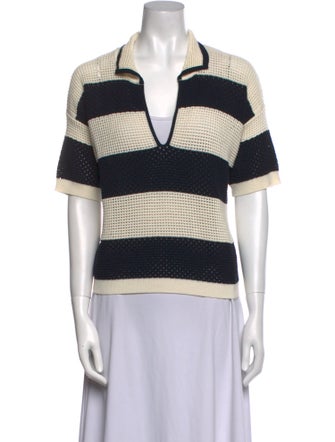 Vanessa Bruno Striped Short Sleeve Polo