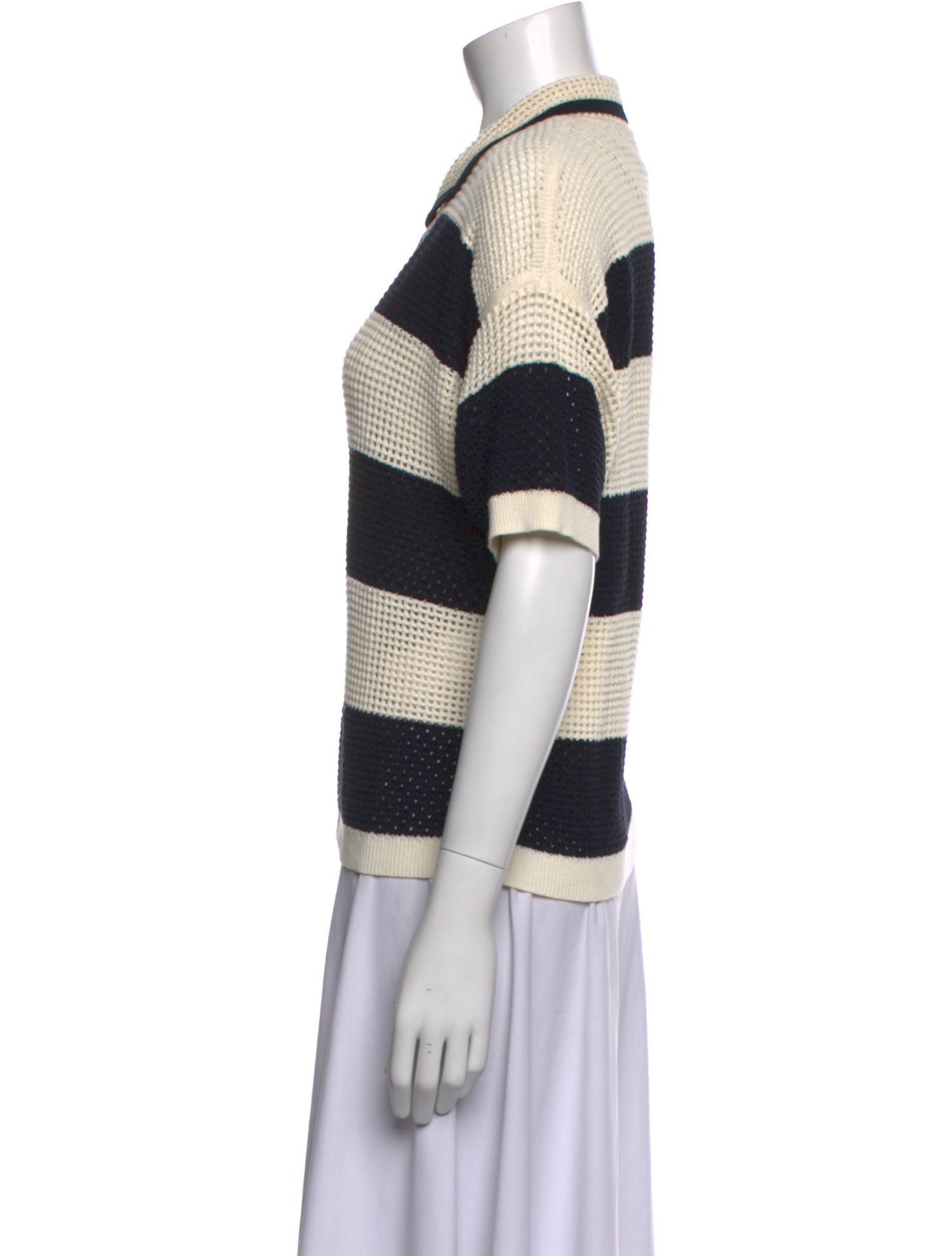 Vanessa Bruno Striped Short Sleeve Polo