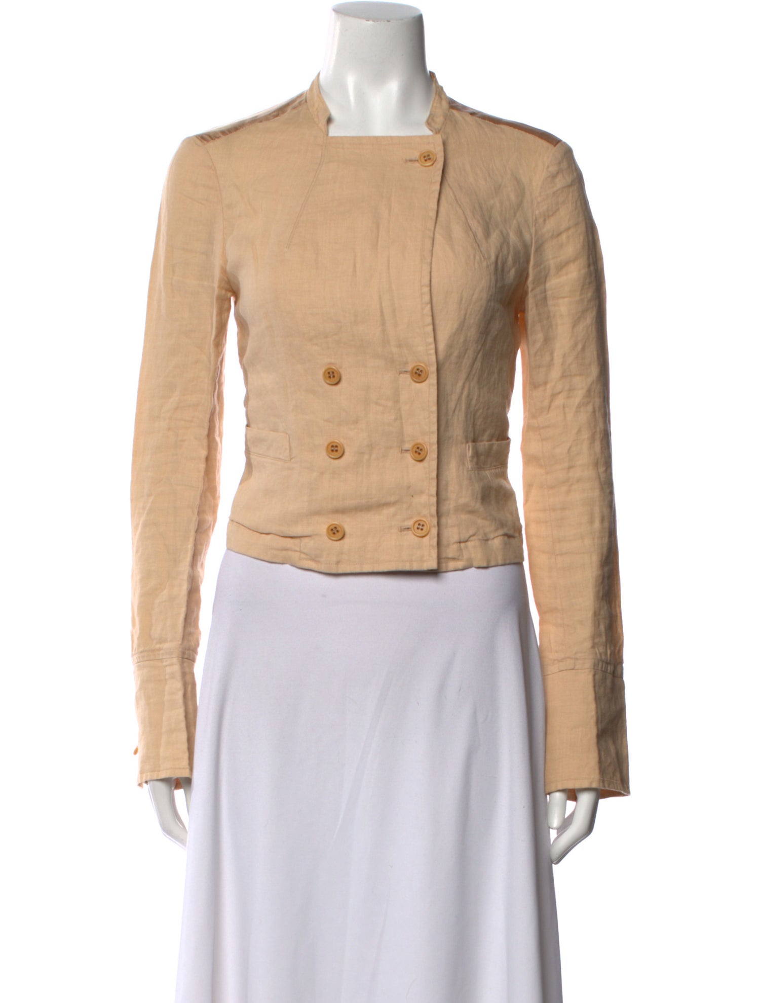 Vanessa Bruno Linen Square Neckline Crop Top