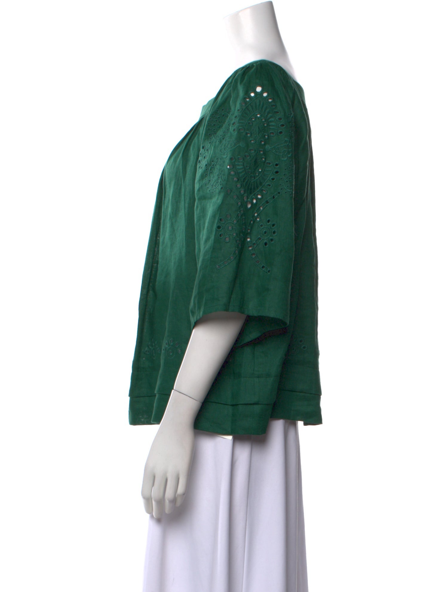 Vanessa Bruno Linen Square Neckline Blouse