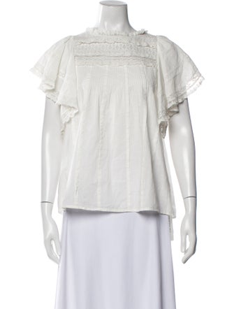 Vanessa Bruno Bateau Neckline Short Sleeve Blouse