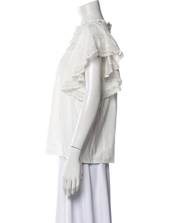 Vanessa Bruno Bateau Neckline Short Sleeve Blouse