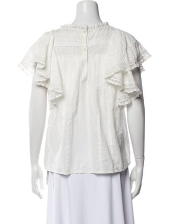 Vanessa Bruno Bateau Neckline Short Sleeve Blouse