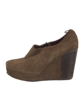 Vanessa Bruno Suede Colorblock Pattern Lace-Up Boots