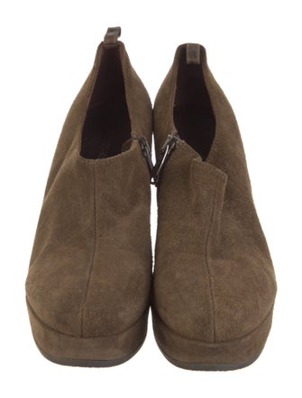 Vanessa Bruno Suede Colorblock Pattern Lace-Up Boots