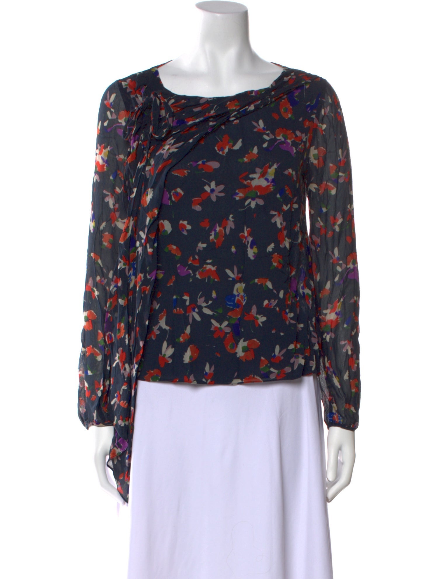 Vanessa Bruno Silk Floral Print Blouse
