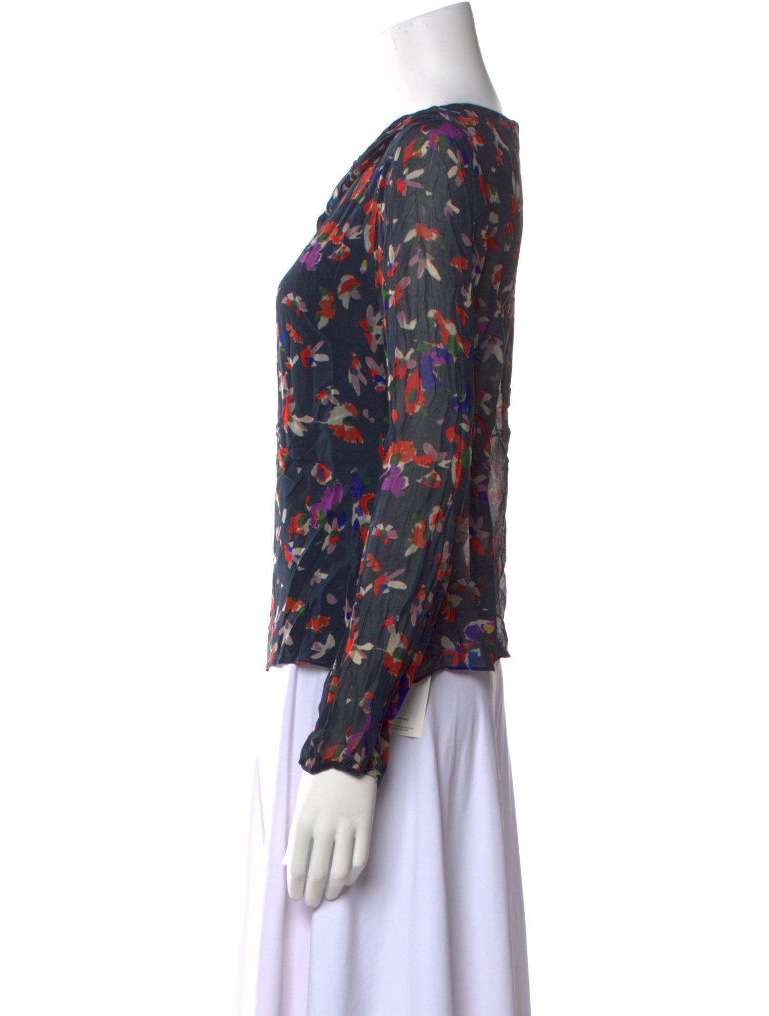 Vanessa Bruno Silk Floral Print Blouse