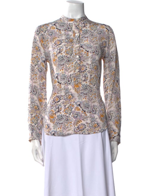 Vanessa Bruno Paisley Print Mock Neck Blouse