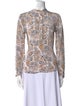 Vanessa Bruno Paisley Print Mock Neck Blouse