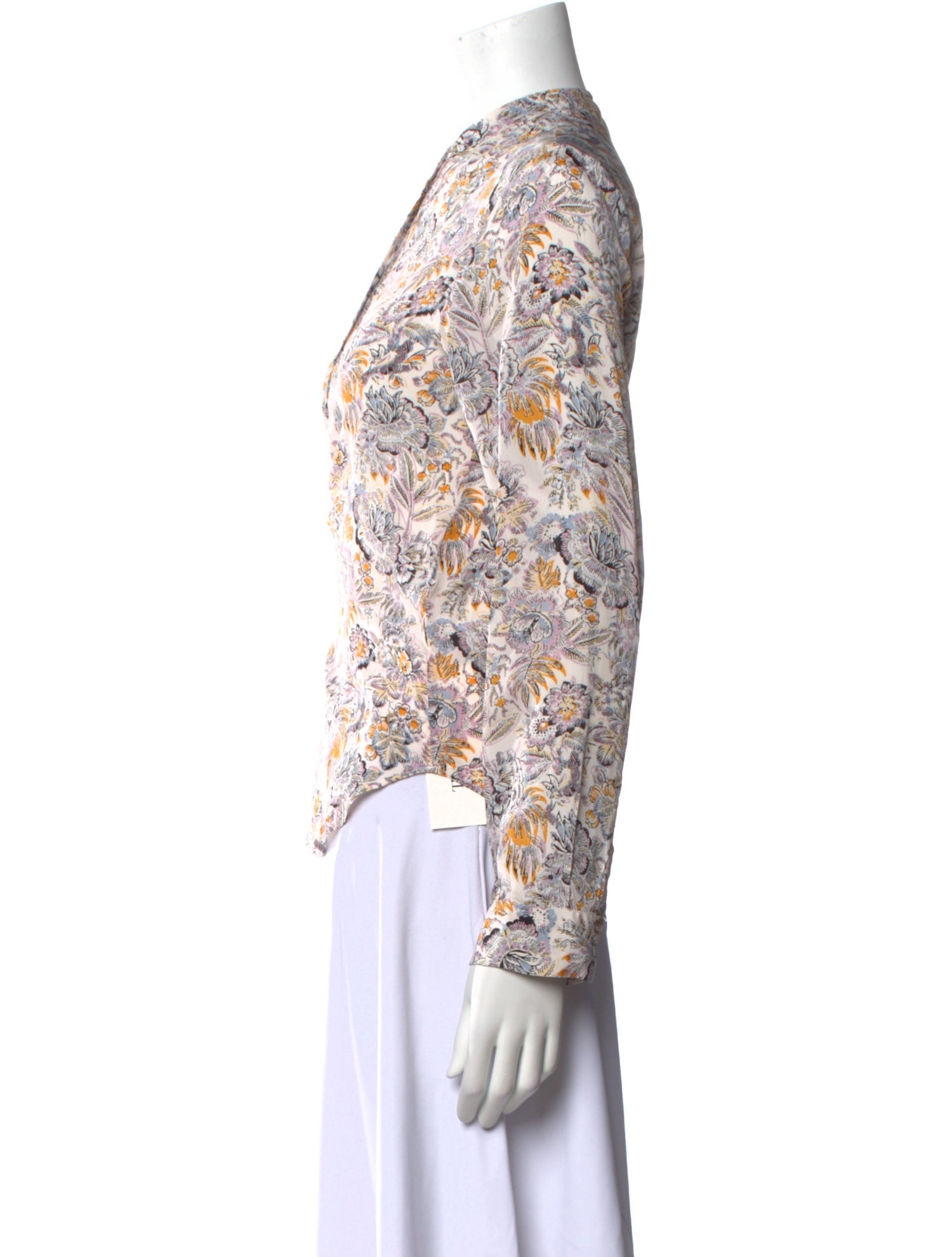 Vanessa Bruno Paisley Print Mock Neck Blouse