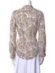 Vanessa Bruno Paisley Print Mock Neck Blouse