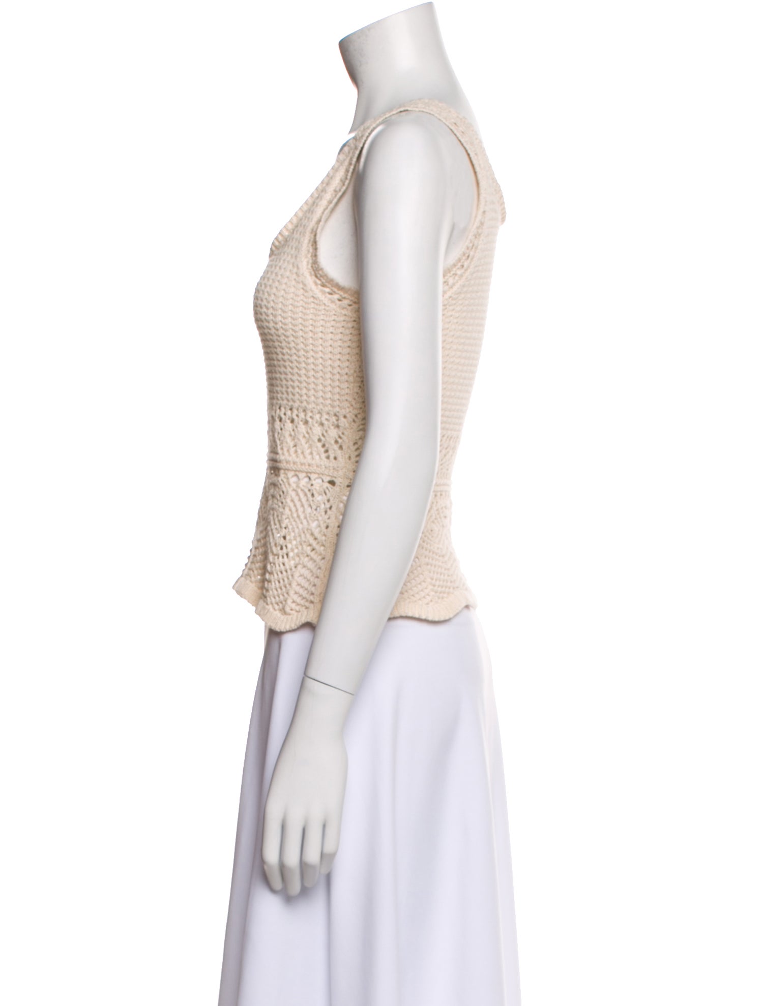 Vanessa Bruno Scoop Neck Sleeveless Crop Top