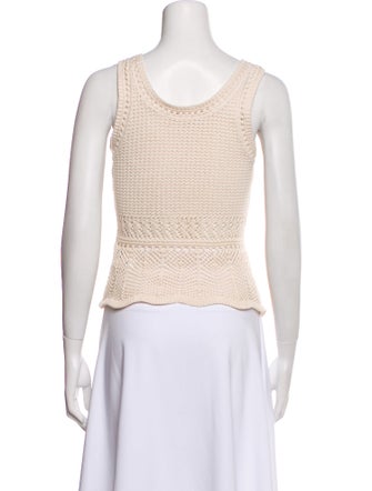 Vanessa Bruno Scoop Neck Sleeveless Crop Top