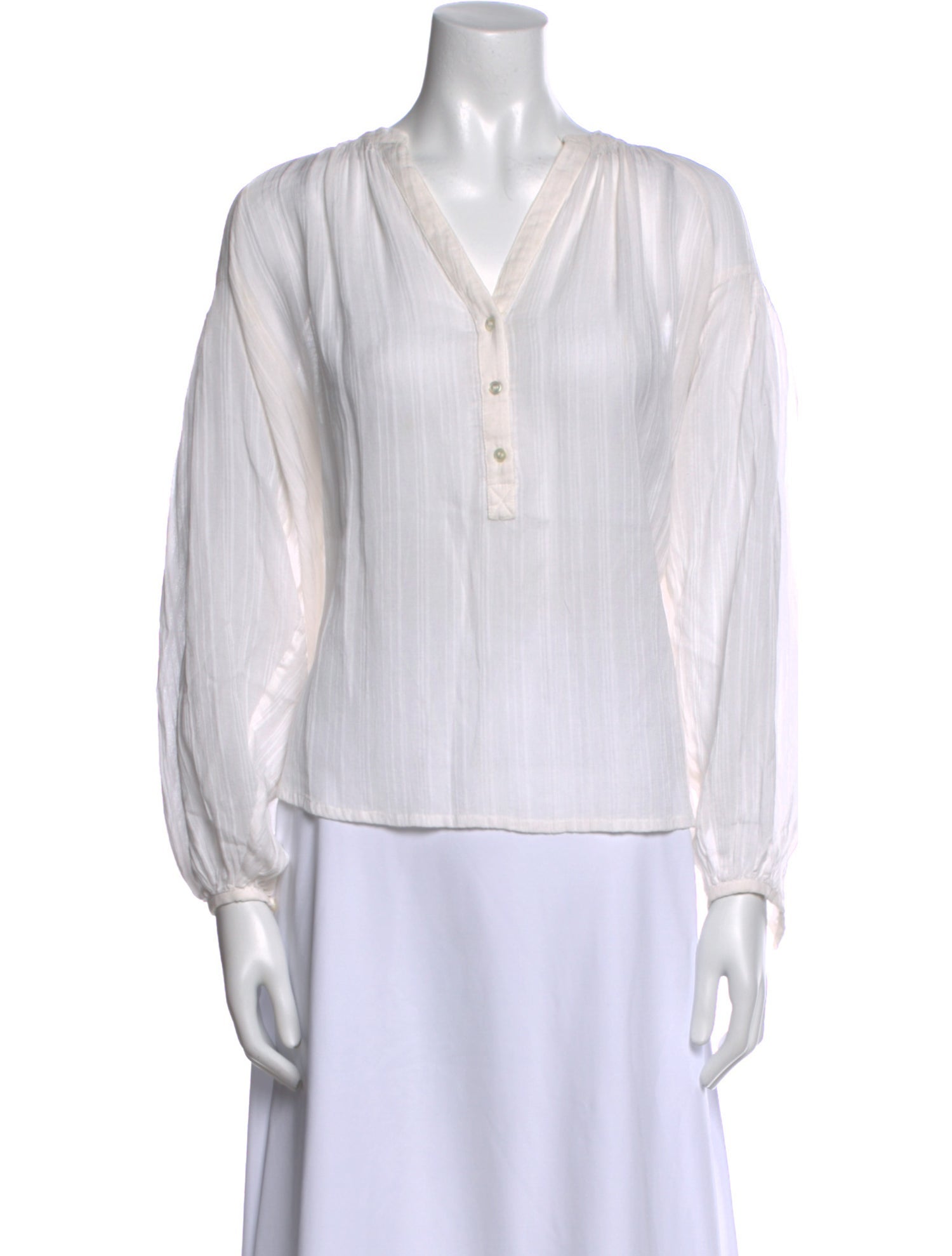 Vanessa Bruno V-Neck Long Sleeve Blouse