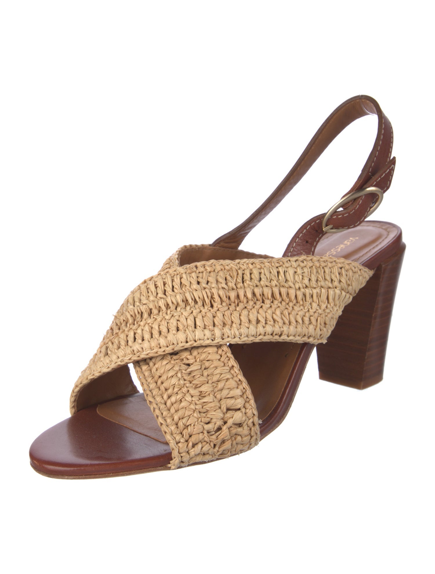 Vanessa Bruno Leather Slingback Sandals