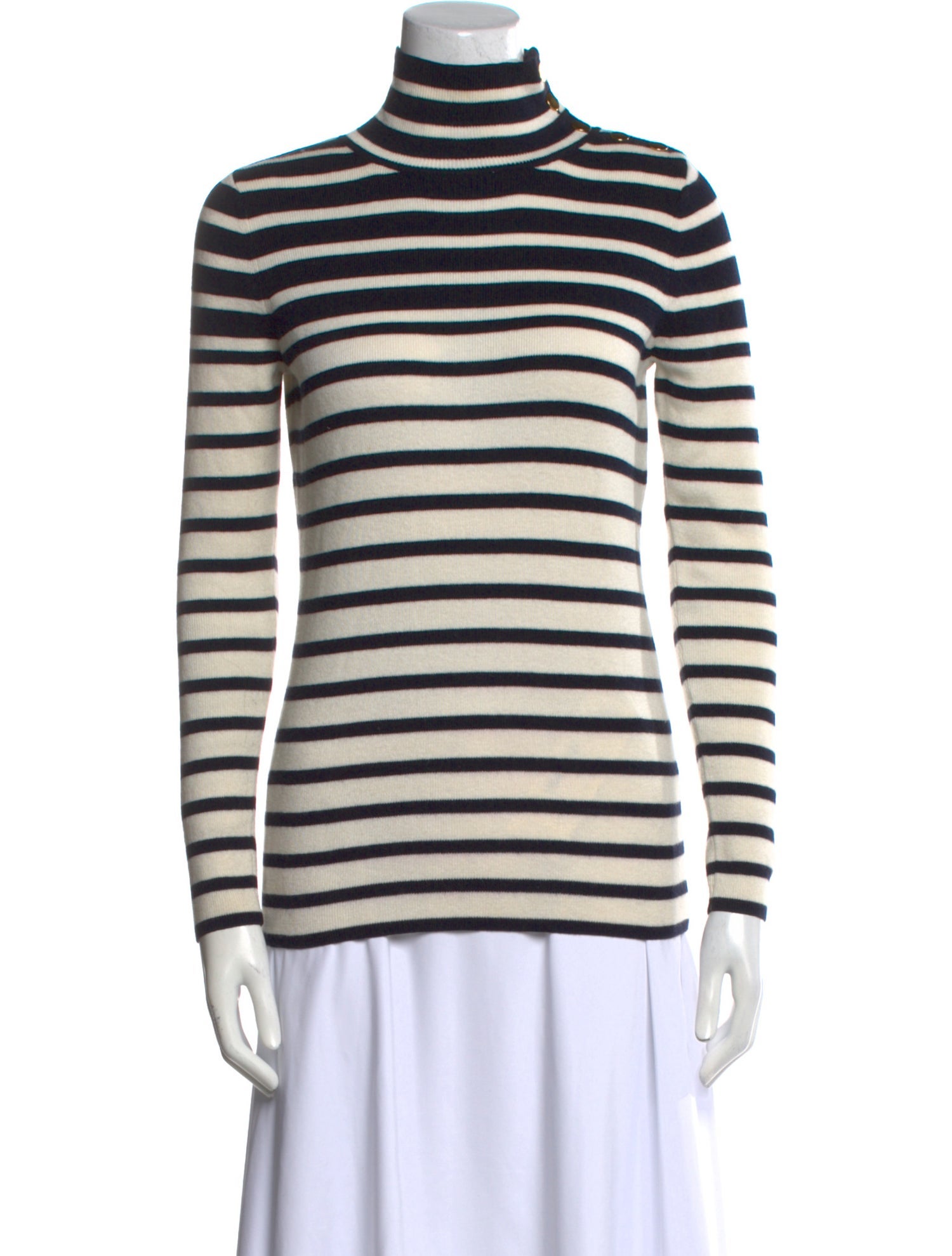 Vanessa Bruno Striped Turtleneck Top