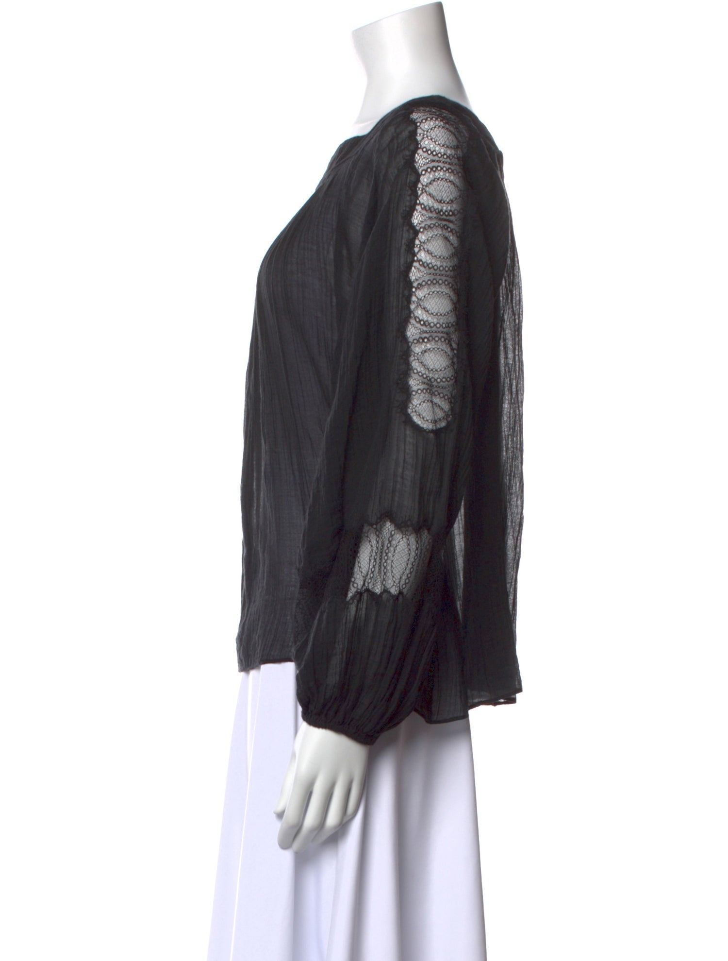 Vanessa Bruno Square Neckline Long Sleeve Blouse