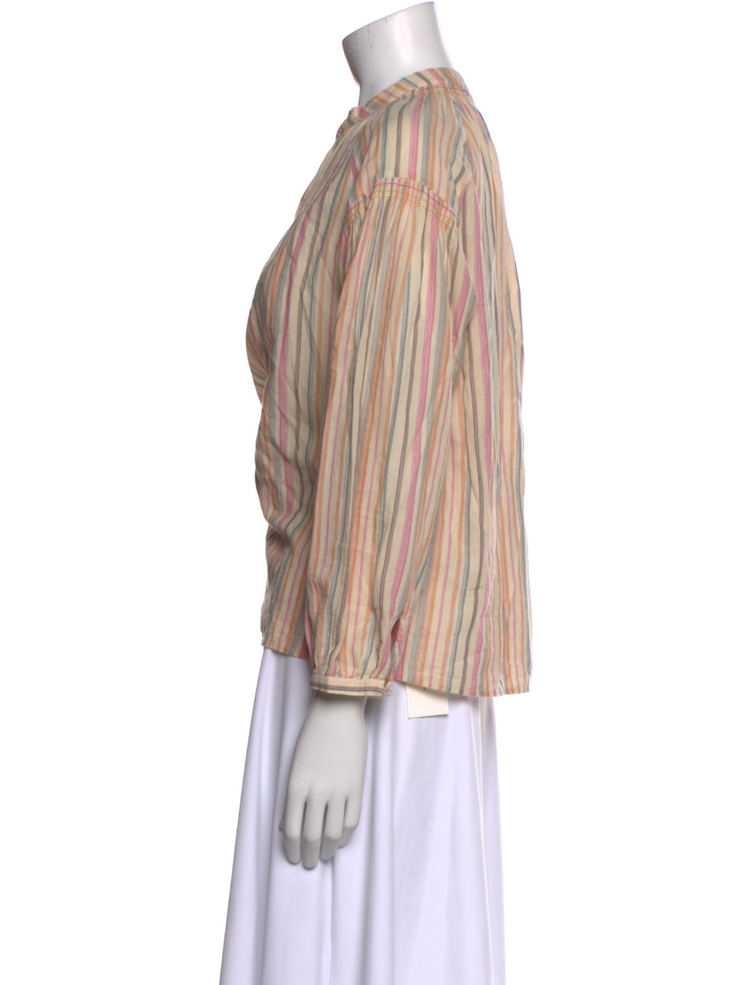 Vanessa Bruno Striped V-Neck Blouse