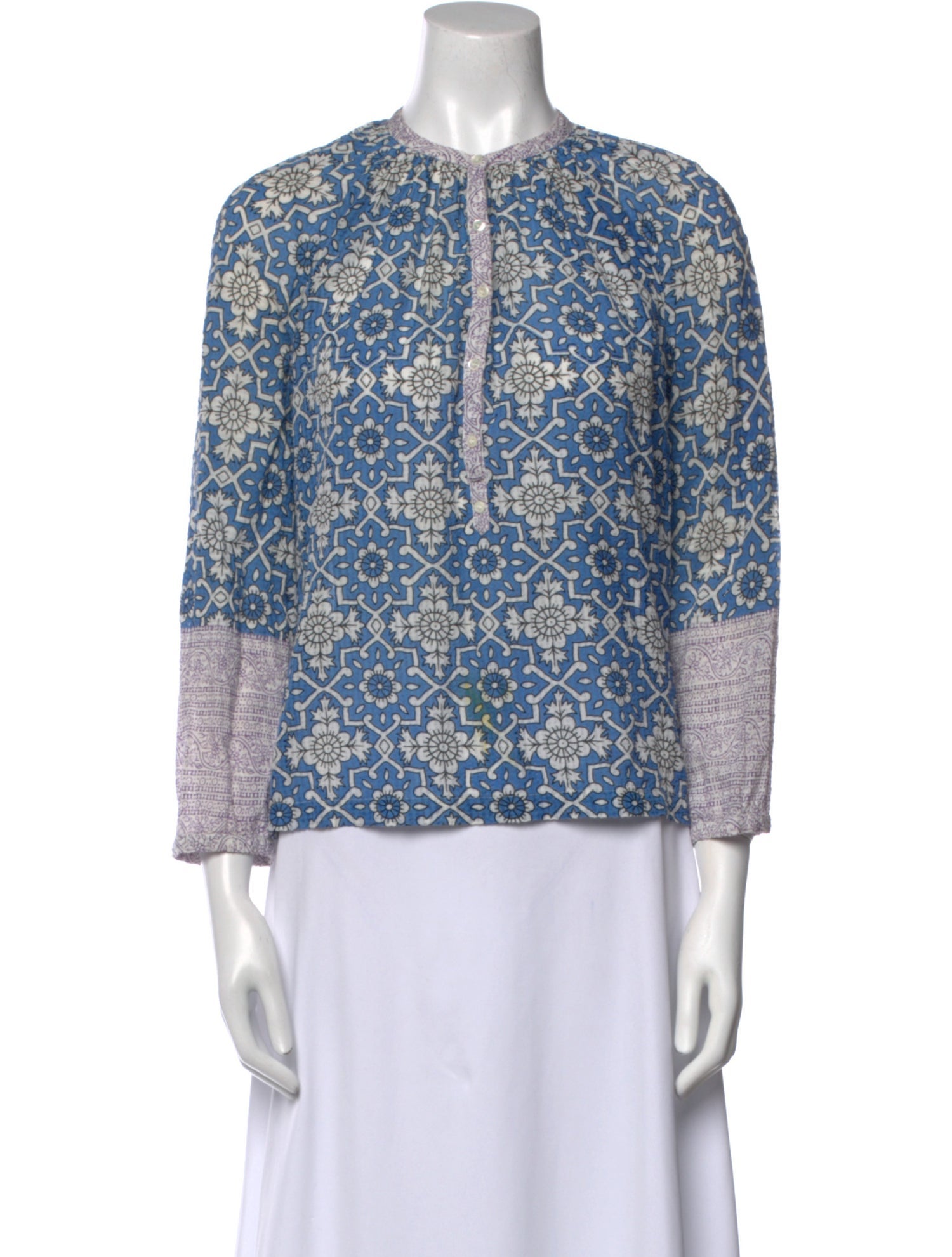 Vanessa Bruno Printed Crew Neck Blouse