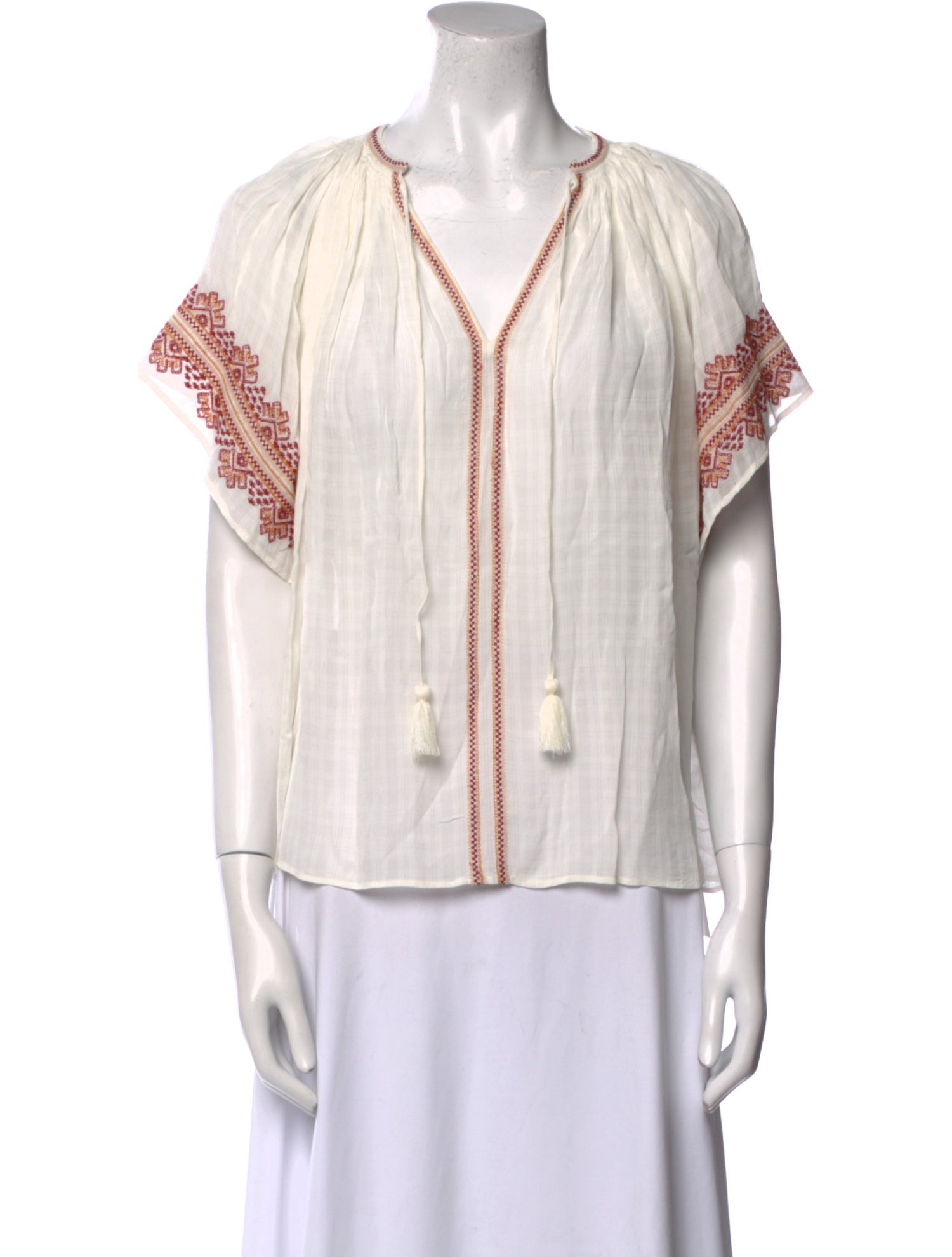 Vanessa Bruno Striped V-Neck Blouse