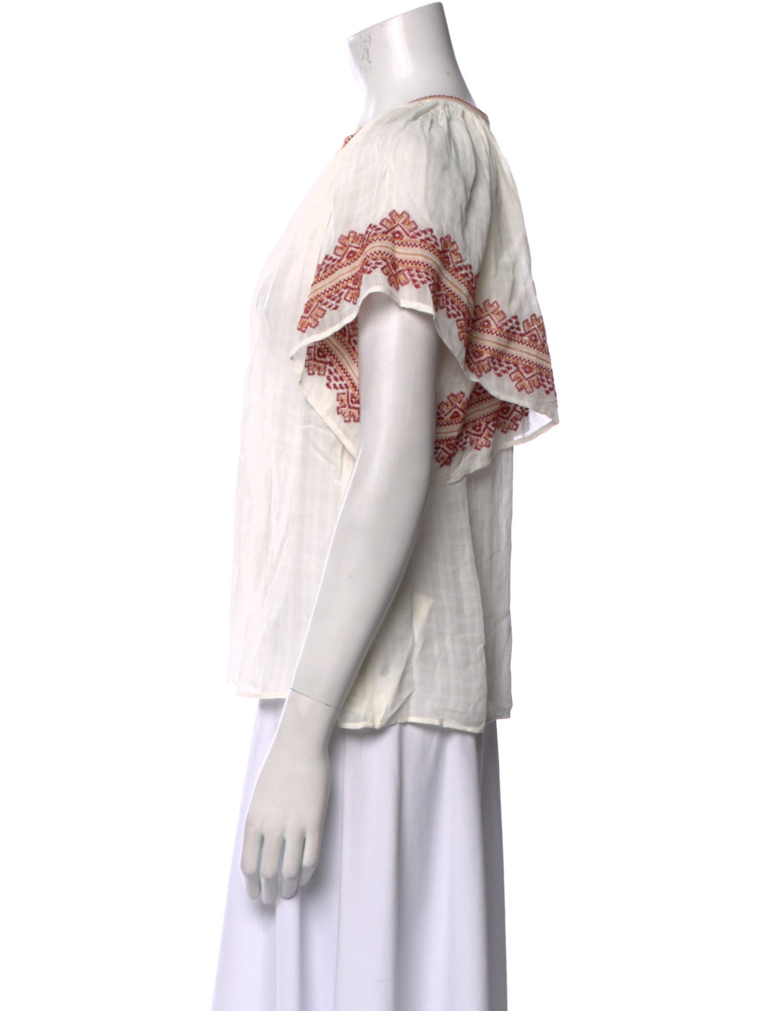 Vanessa Bruno Striped V-Neck Blouse